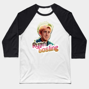 movie 2023 Ryan Gosling graphic illustration design by ironpalette Baseball T-Shirt